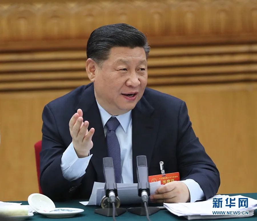 2019年3月7日，習近平參加十三屆全國人大二次會議甘肅代表團的審議。新華社記者 鞠鵬 攝